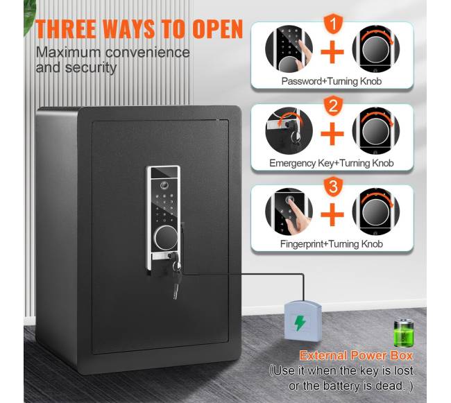 Namų seifas su pirštų atspaudu ir klaviatūra2