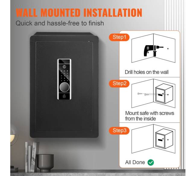 Namų seifas su pirštų atspaudu ir klaviatūra5