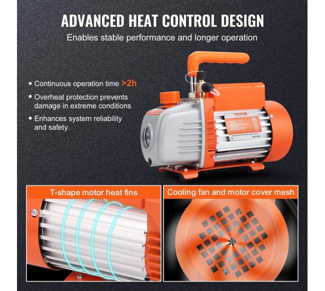 15 AG vienos pakopos vakuuminis siurblys, 3,5 CFM2