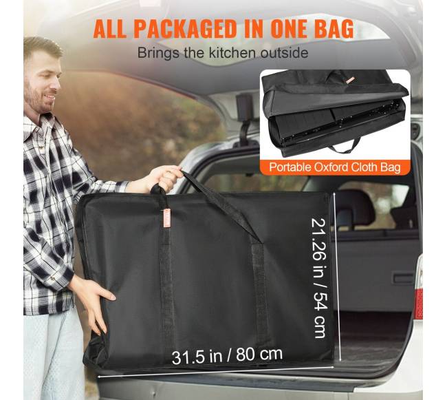 Lauko stovyklavimo virtuvės stalas su kriaukle4