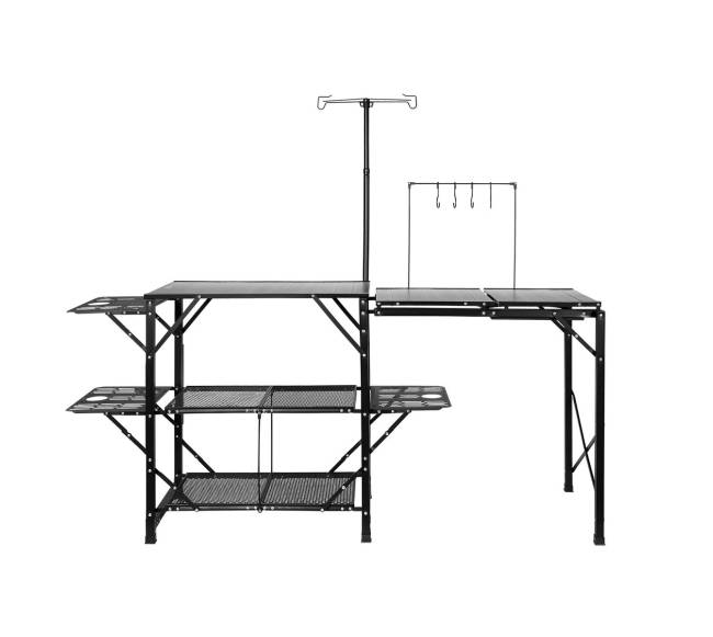 Lauko stovyklavimo virtuvės stalas su kriaukle8