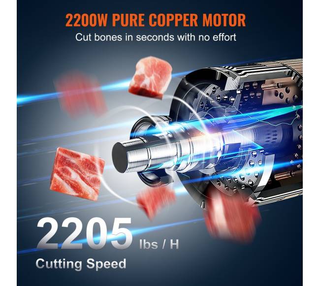 2200W elektrinė mėsos pjūklas iš nerūdijančio plieno2