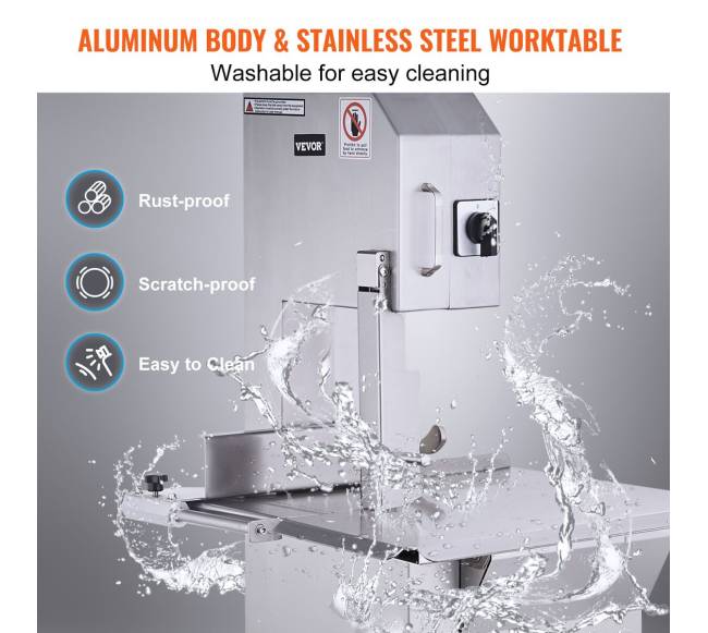 2200W elektrinė mėsos pjūklas iš nerūdijančio plieno4