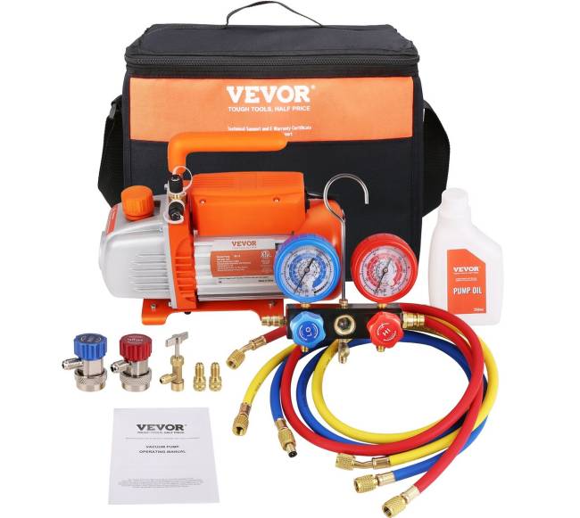 15 AG 3,5 CFM AC vakuuminis siurblys su matuokliais0