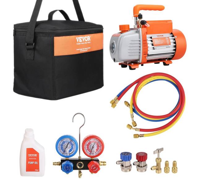 15 AG 3,5 CFM AC vakuuminis siurblys su matuokliais8