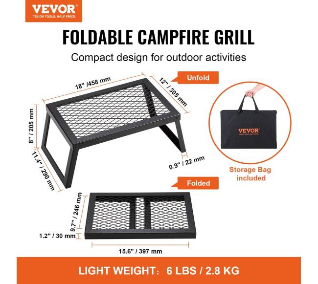 Sulankstomas laužo grilis kempingui1