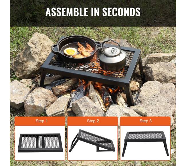 Sulankstomas laužo grilis kempingui5