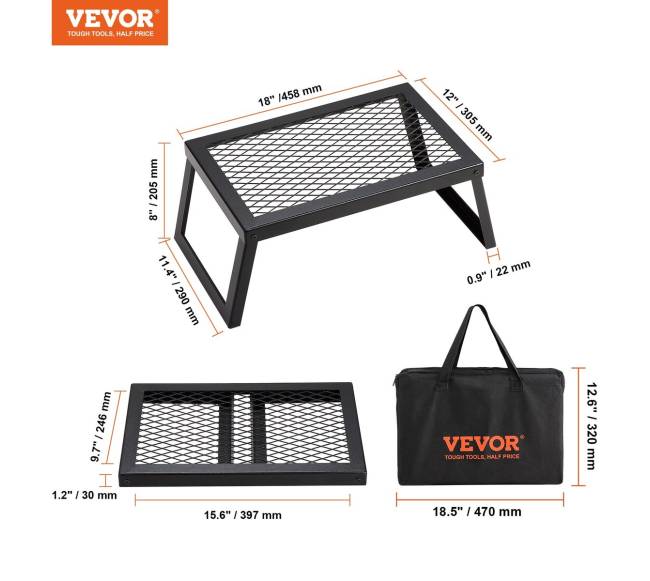 Sulankstomas laužo grilis kempingui6