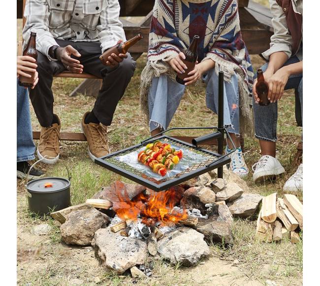 Reguliuojama laužo kepsninė su pasukama grotelė7