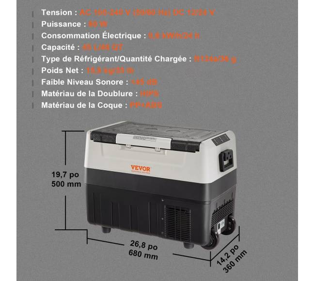 Nešiojamas automobilio šaldytuvas-šaldiklis 45 l6