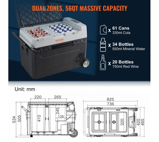 Nešiojamas automobilio šaldytuvas - šaldiklis 53L4