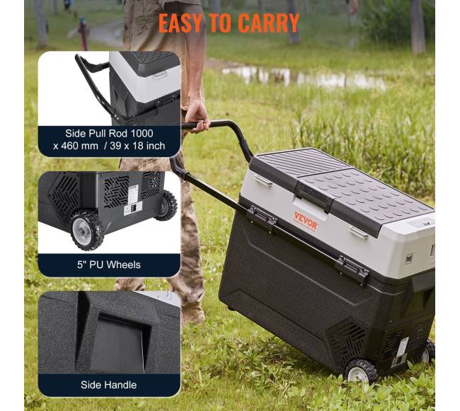 Nešiojamas automobilių šaldytuvas - šaldiklis 38L dviguba zona5