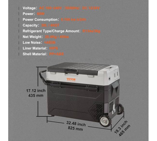 Nešiojamas automobilių šaldytuvas - šaldiklis 38L dviguba zona6