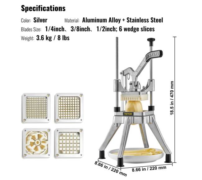 Komercinis daržovių pjaustytuvas su 4 peiliais6