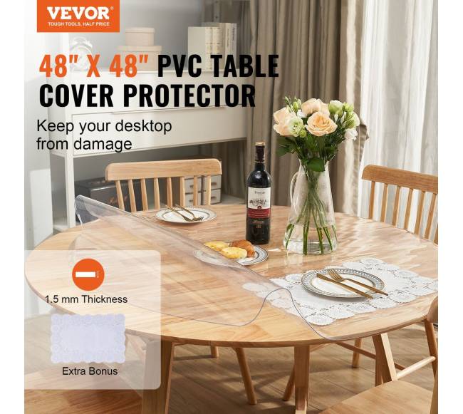 Skaidrus apvalus staltiesės dangalas 123 cm1