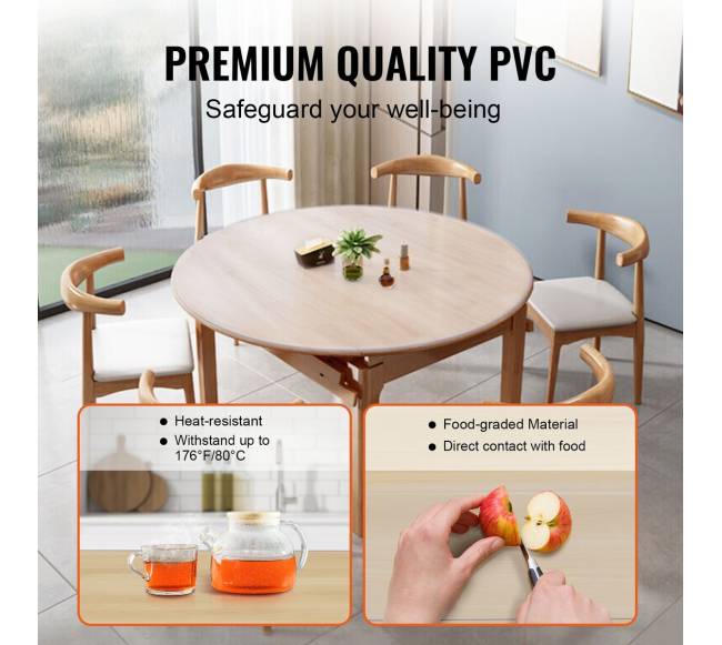 Skaidrus apvalus staltiesės dangalas 123 cm2