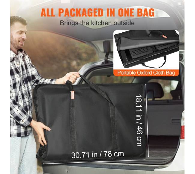 Lauko virtuvės stalas su krepšiu4