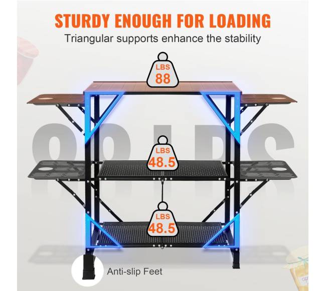 Lauko virtuvės stalas su krepšiu5