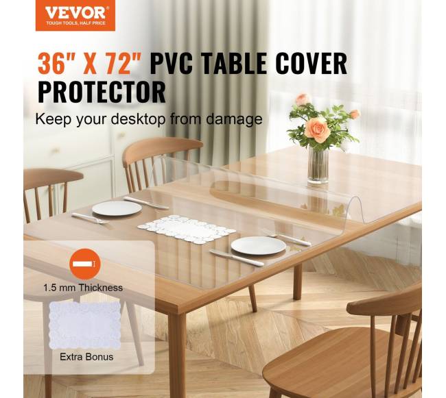 Skaidrus stalo apsaugos užtiesalas 36 x 72 cm1