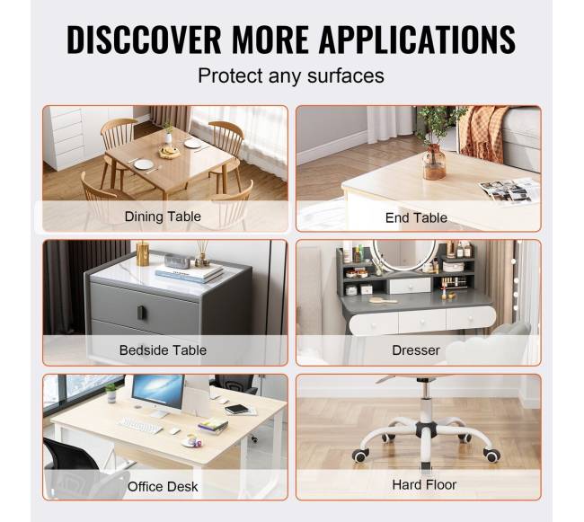 Skaidri stalo apsauga, 305 x 305 mm5