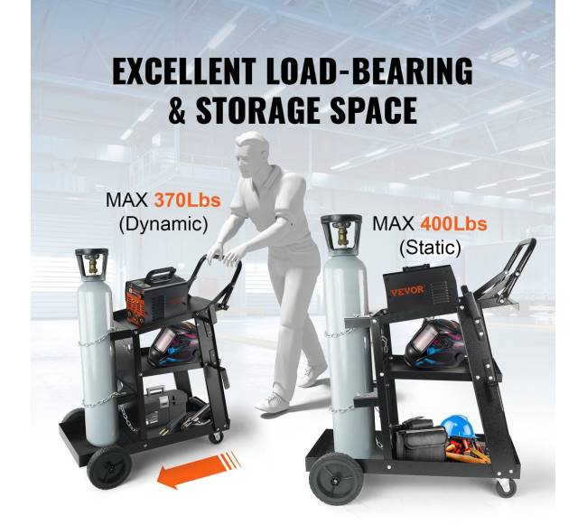 Trijų aukštų suvirinimo vežimėlis su 360 ratukais2