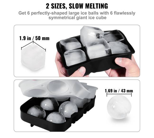 Silikoninė ledo rutuliukų ir kubelių forma2