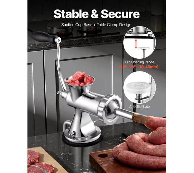 Rankinis mėsos malūnėlis su nerūdijančiu plienu1