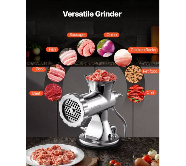 Rankinis mėsos malūnėlis su nerūdijančiu plienu5