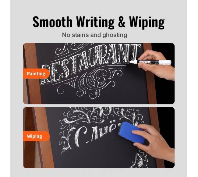 Dvipusė lauko lentelė su kreida 50x100 cm3