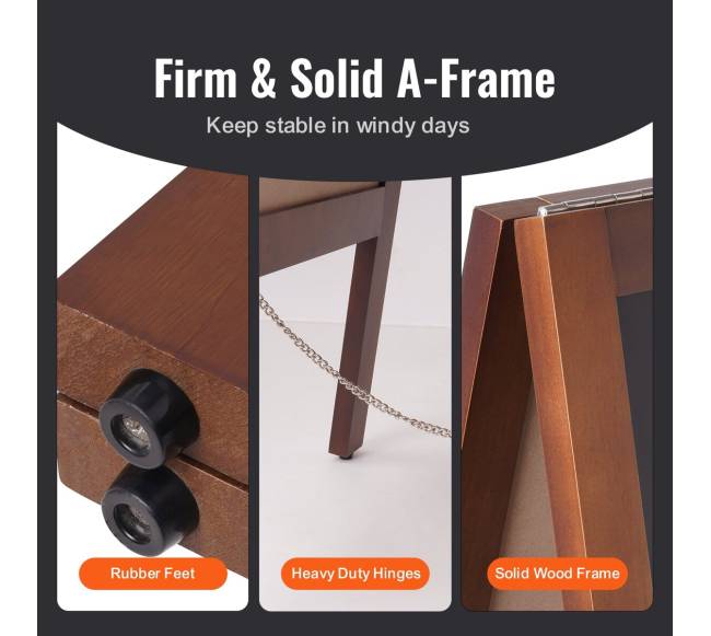 Dvipusė lauko lentelė su kreida 50x100 cm4