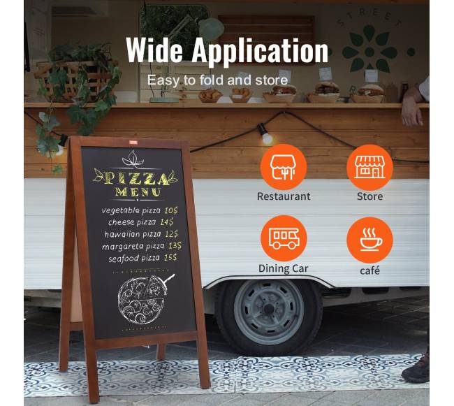 Dvipusė lauko lentelė su kreida 50x100 cm5