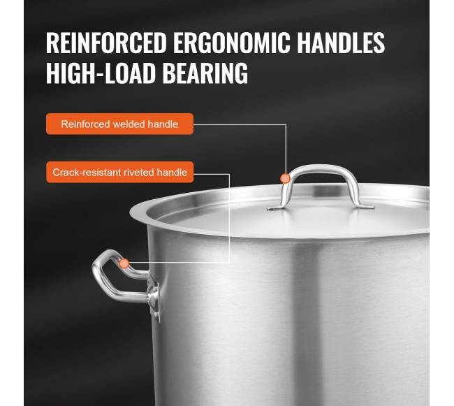 Nerūdijančio plieno puodas su dangčiu, 39,7L4