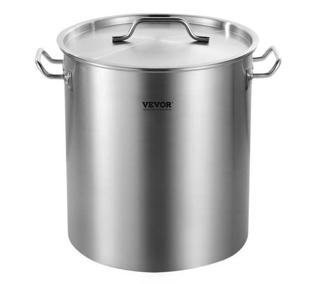 Nerūdijančio plieno puodas 39,7 l su sieteliu0