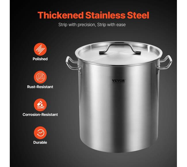 Nerūdijančio plieno puodas 39,7 l su sieteliu2