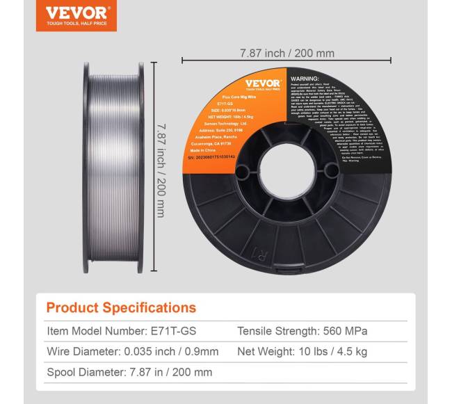 Suvirinimo viela E71T-GS, 0.9 mm 4.5 kg6