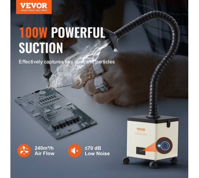 100W lydmetalių dūmų ištraukiklis su filtrais1