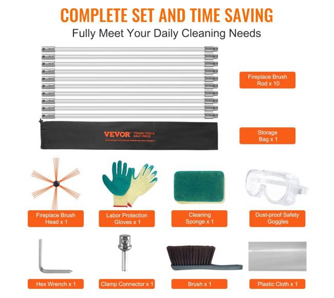 10 m kaminų valymo rinkinys su 10 strypų4