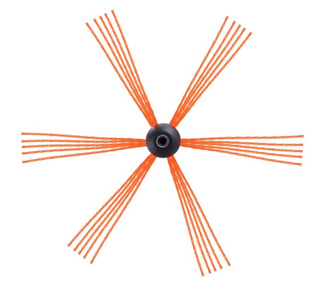 10 m kaminų valymo rinkinys su 10 strypų10