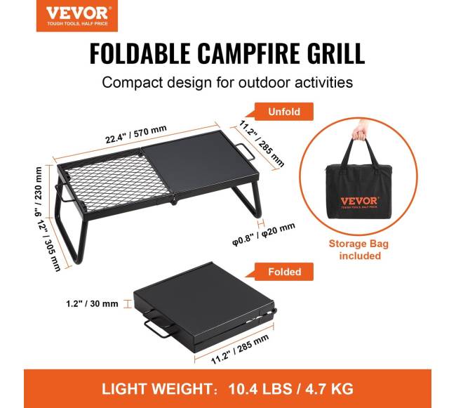 Sulankstomas laužavietės grilis1