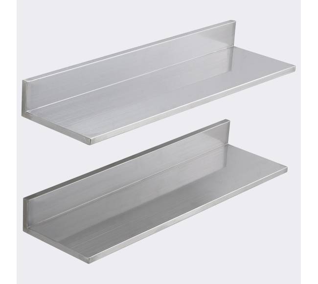 Nerūdijančio plieno sieninė lentyna su atbraila8