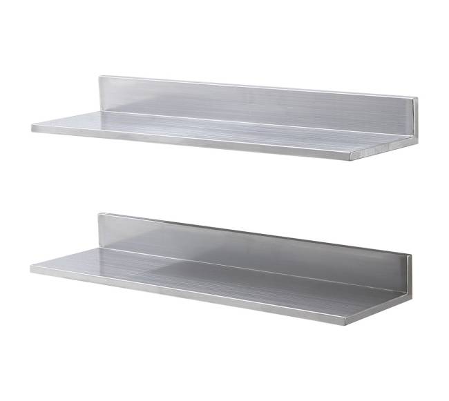 Nerūdijančio plieno sieninė lentyna su atbraila9