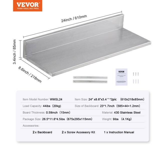 nerūdijančio plieno lentyna su atšvaitais6