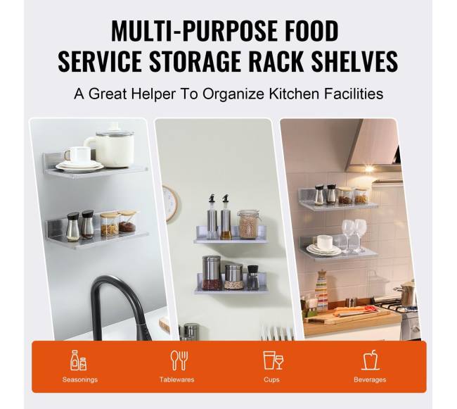 Nerūdijančio plieno lentyna su lentynėlėmis5