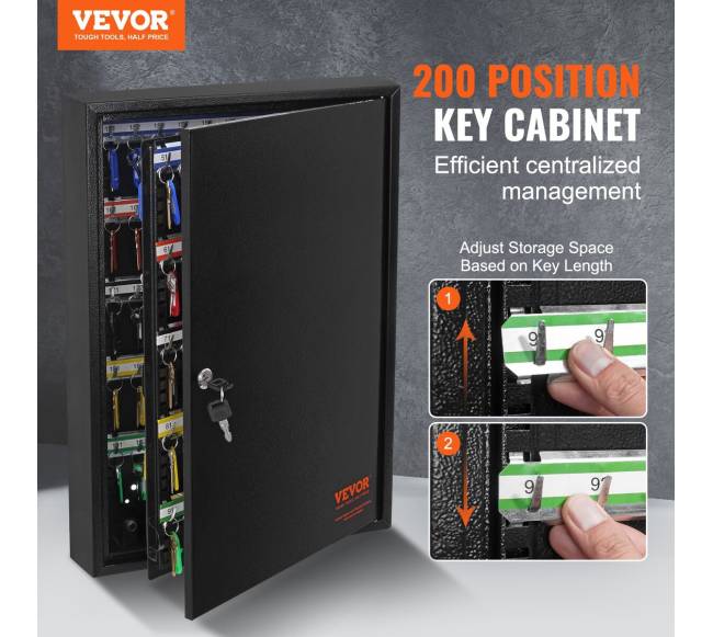 200 raktų rakinama spintelė su žymekliais1