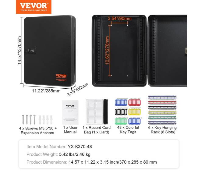 48 raktų dėžė su kodine spintele6