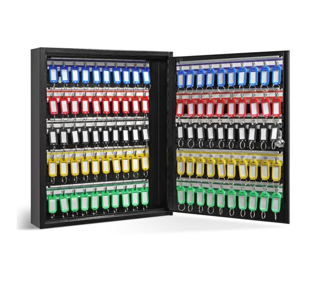 100 raktų spinta su užraktu ir žymelėmis0