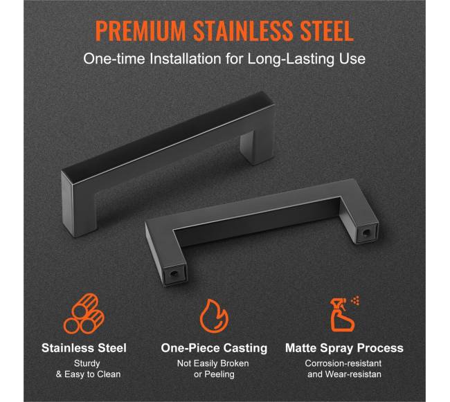 30 dalių virtuvės spintelių rankenėlės 96 mm3