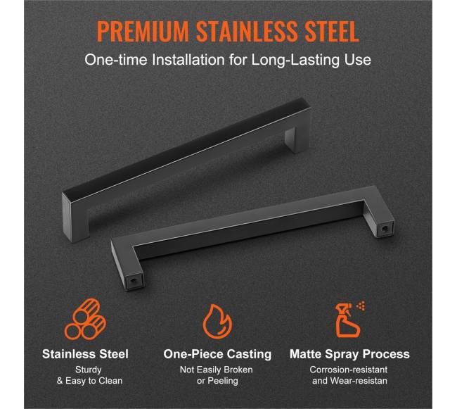 30 vienetų spintos rankenėlės 128mm centras3