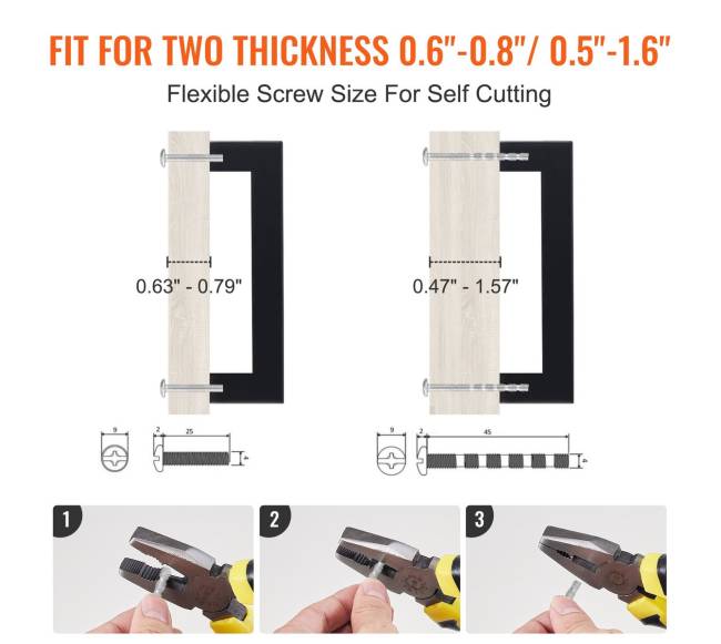 Virtuvės spintelių rankenos, 10 vnt. rinkinys2