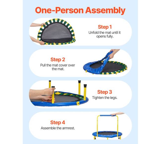 3 ft vaikų batutas su putplasčio rankena5